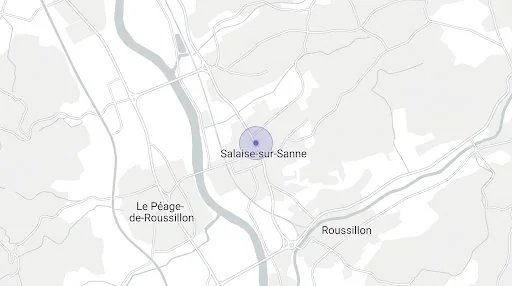 Carte de la zone d'intervention autour de Salaise-sur-Sanne
