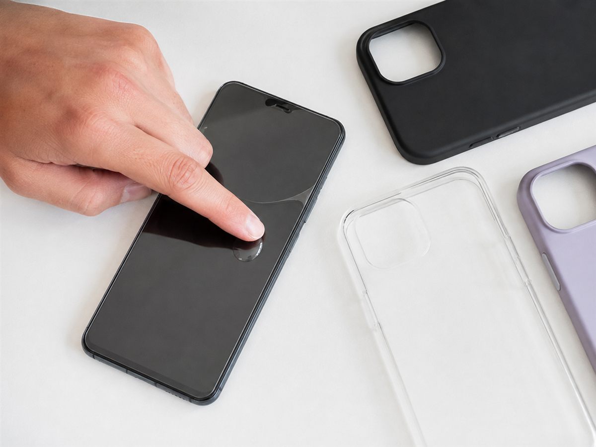 Pose de film de protection hydrogel sur smartphone